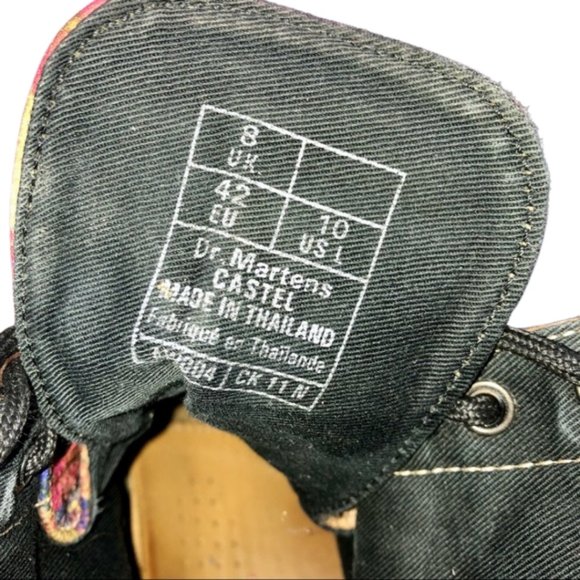 Dr. Martens Castel Floral Canvas Combat Boots - 10 - Picture 14 of 16